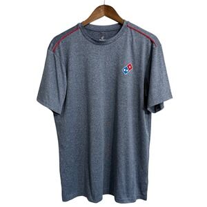 Dominos Gear t-shirt mens medium blue uniform performance active logo pizza work